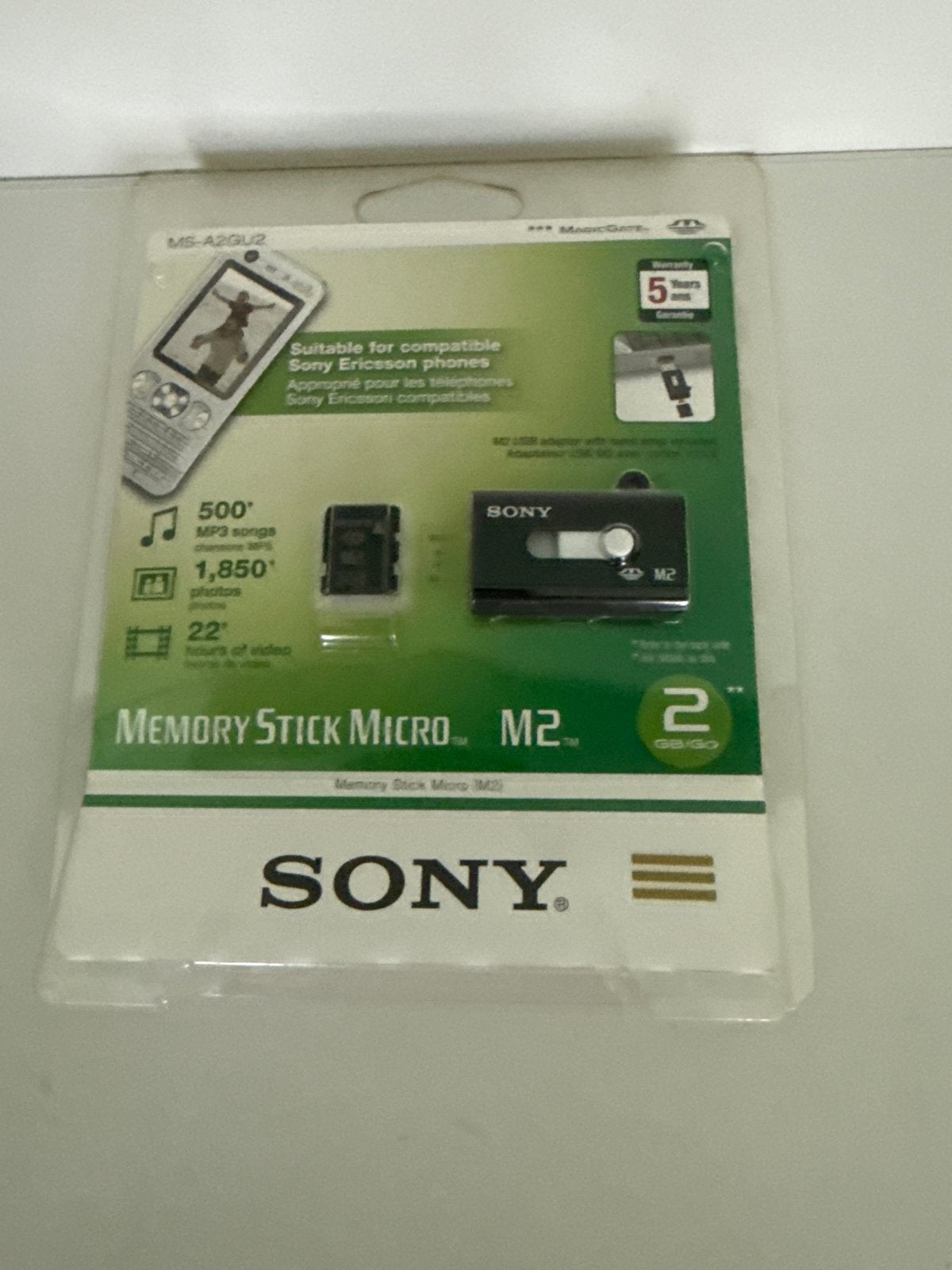Sony Memory Stick Micro M2 2GB met USB-adapter, Memory stick, Nieuw, Ophalen of Verzenden, 2 GB