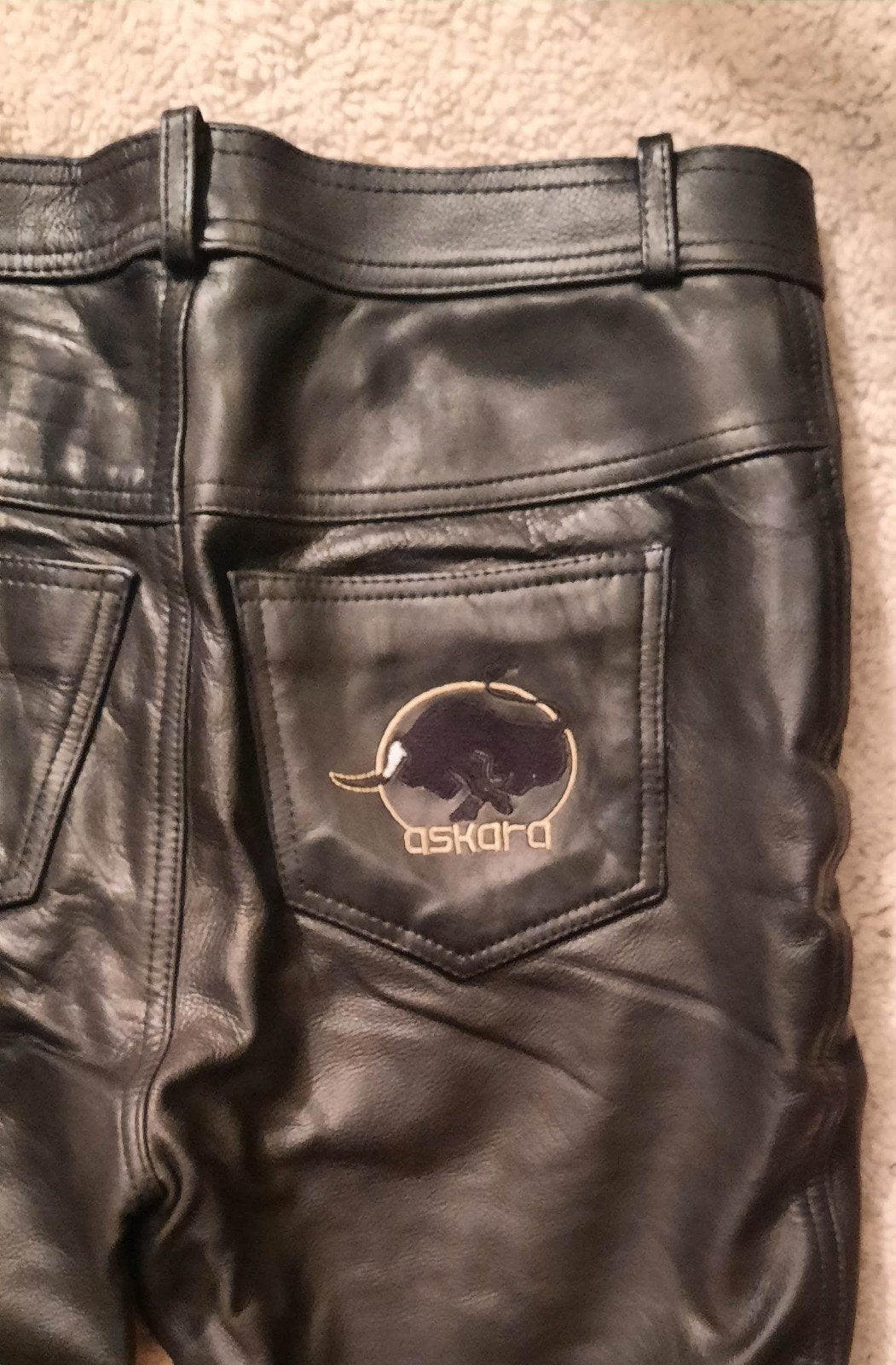 Askara leren broek mt 58, Broek | leer, Heren, Ophalen of Verzenden, Askara