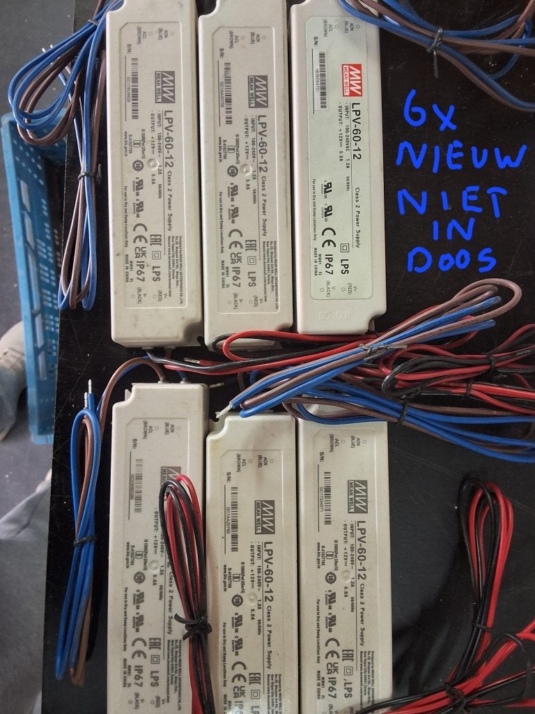 Partij Mean Well Led-Drivers, Huis en Inrichting, Ophalen of Verzenden, Nieuw
