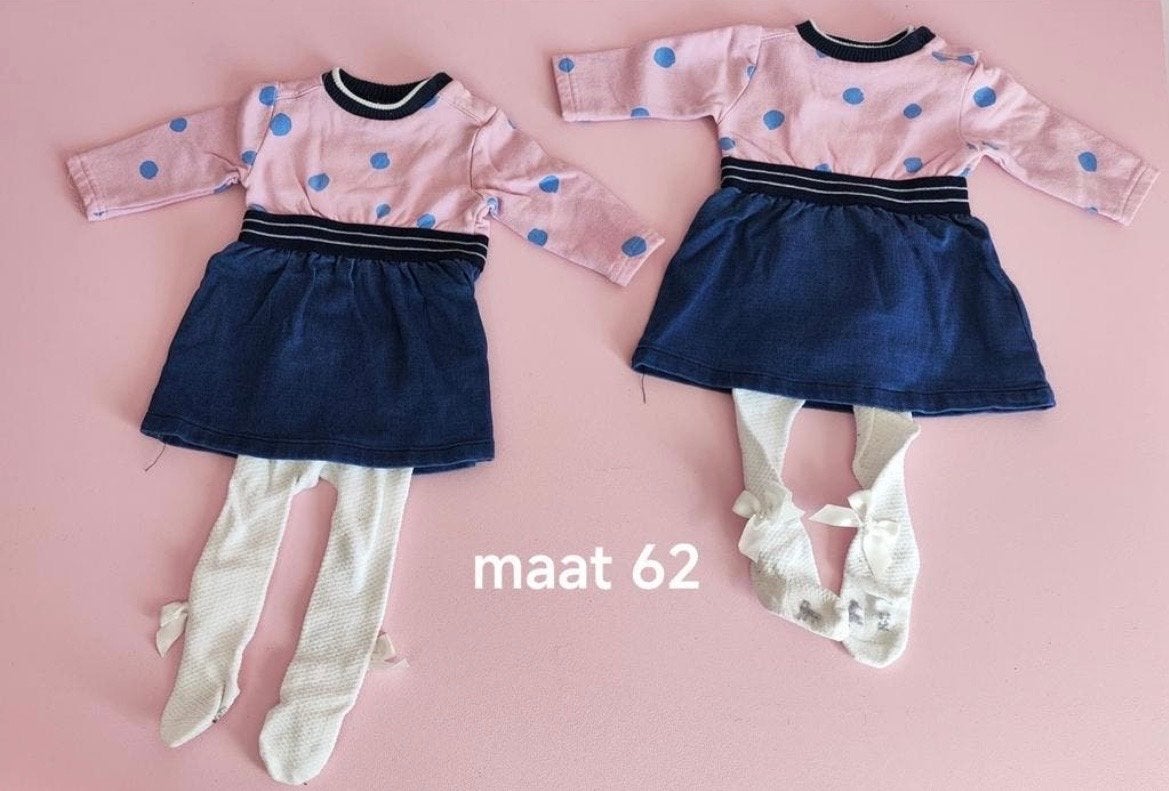 2x Jurkje met maillot tweeling maat 62, Ophalen of Verzenden, Gebruikt, Meisje, Setje