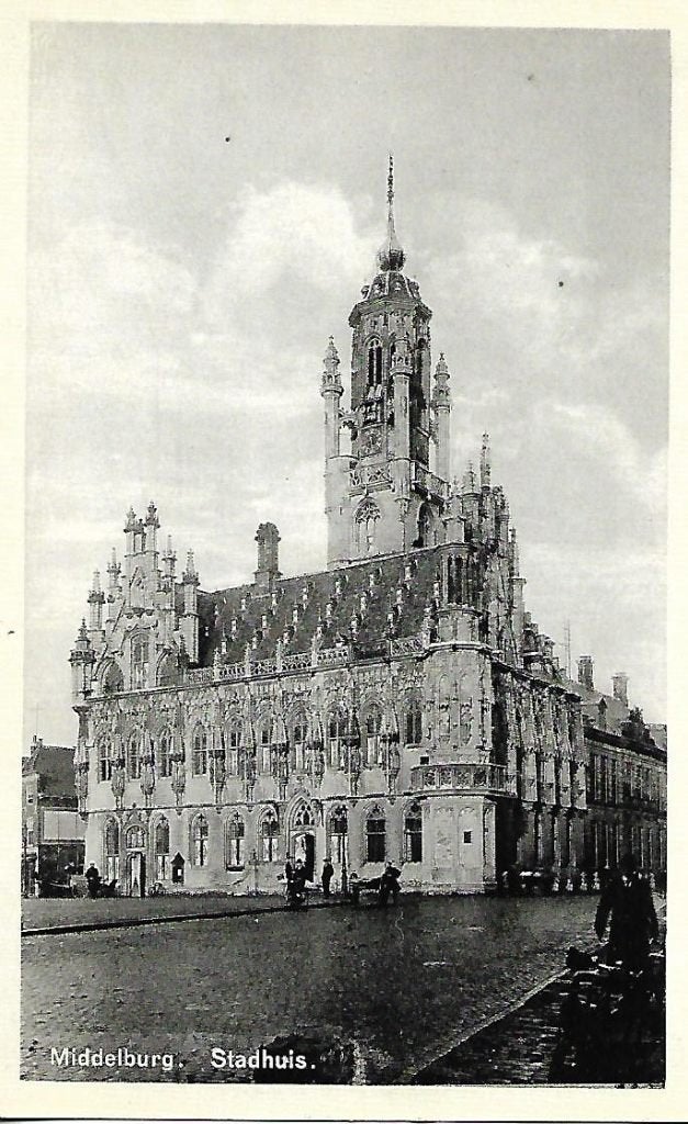 Middelburg- -Stadhuis., Verzenden, 1940 tot 1960, Ongelopen, Zeeland