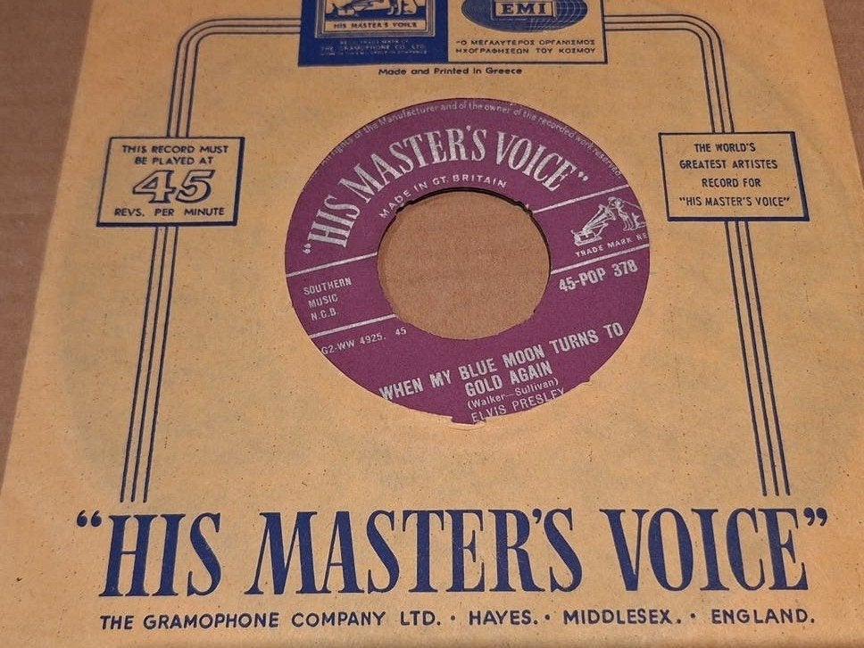 Elvis Presley - Paralyzed / When My Blue Moon Turns To Gold, Originele persing, Verzenden, Gebruikt, Pop