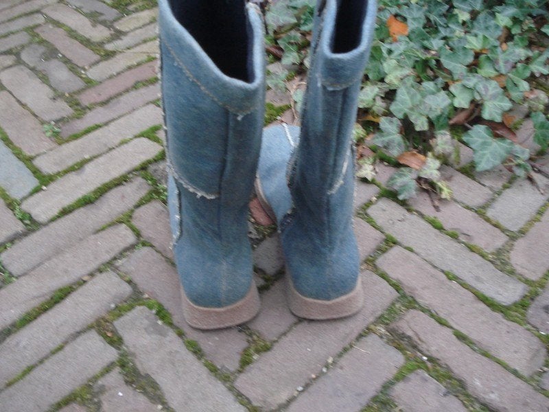 LAZAMANI BLAUWE JEANS LAARZEN 40 GRATIS VERZENDING PER POST, Hoge laarzen, Verzenden, Blauw, Lazamani