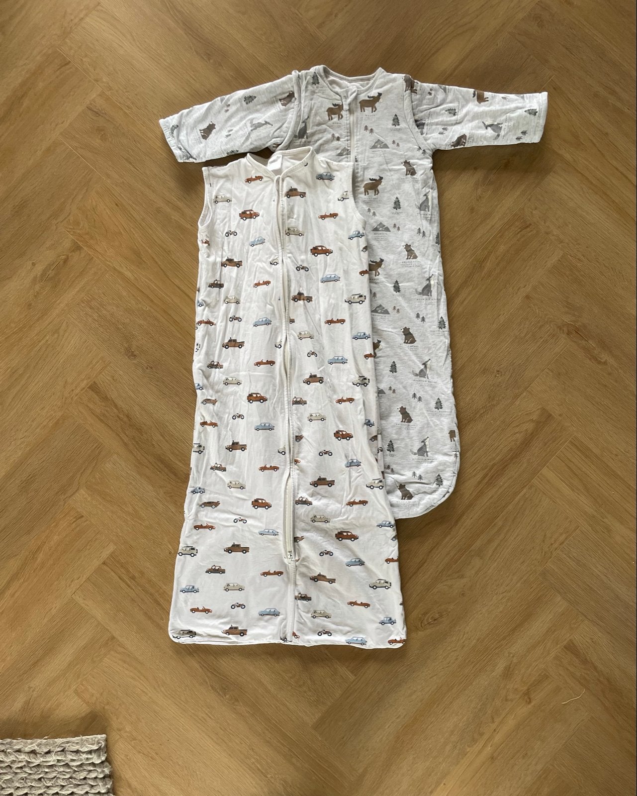 2x babyslaapzak 86-110, Kinderen en Baby's, Wasbaar, Ophalen of Verzenden, Zo goed als nieuw, Meerkleurig