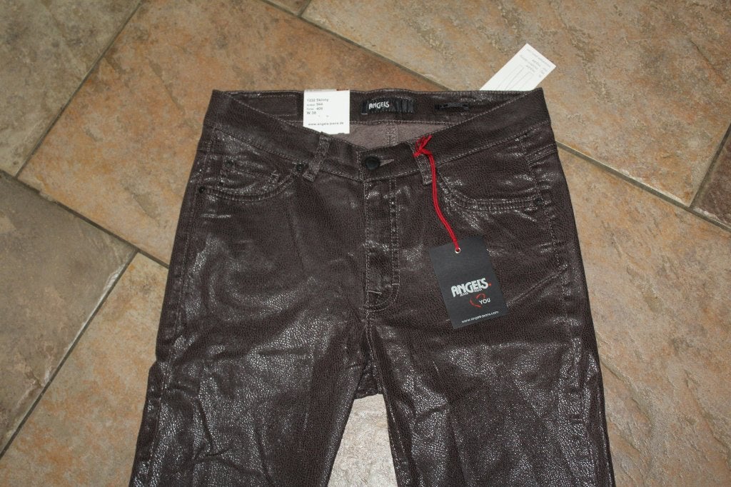 Angels skinny 1232 print/bruine broek 38 met winkellabel
