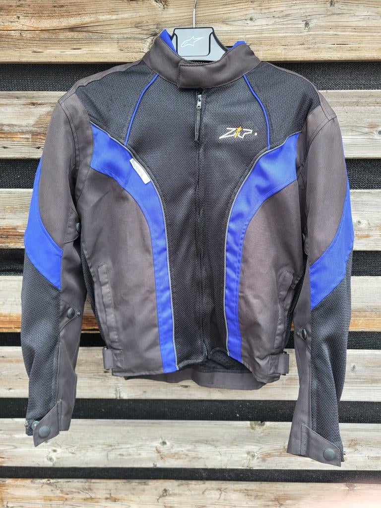 ZAP Textiel Doorwaai Motorjas - Zwart/Blauw, Motoren, Ophalen of Verzenden, Tweedehands, Jas | textiel, ZAP
