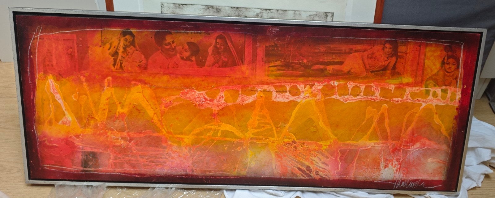 Theo Koster - Abstract Olieverfschilderij, Antiek en Kunst, Kunst | Schilderijen | Klassiek, Ophalen