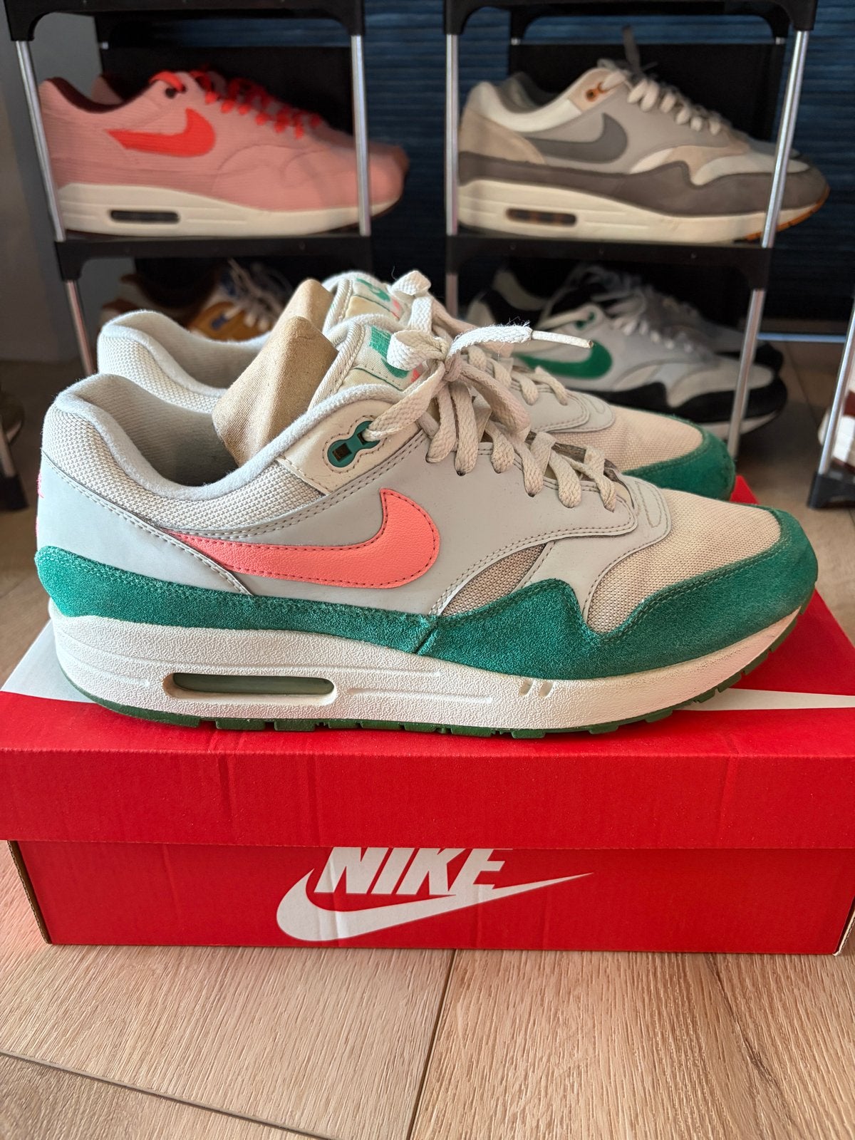 Nike Air Max 1 Watermelon - Maat 45, Overige kleuren, Ophalen of Verzenden, Sneakers of Gympen, Gedragen