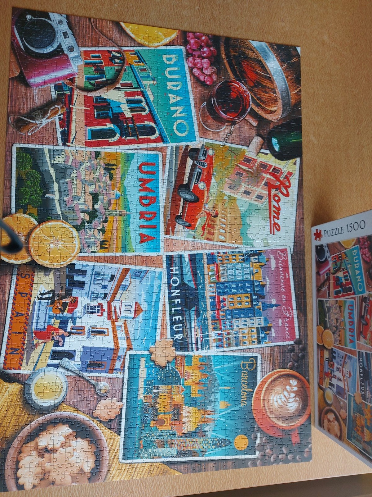 trefl puzzel travelling around europa, Verzenden, 500 t/m 1500 stukjes, Zo goed als nieuw
