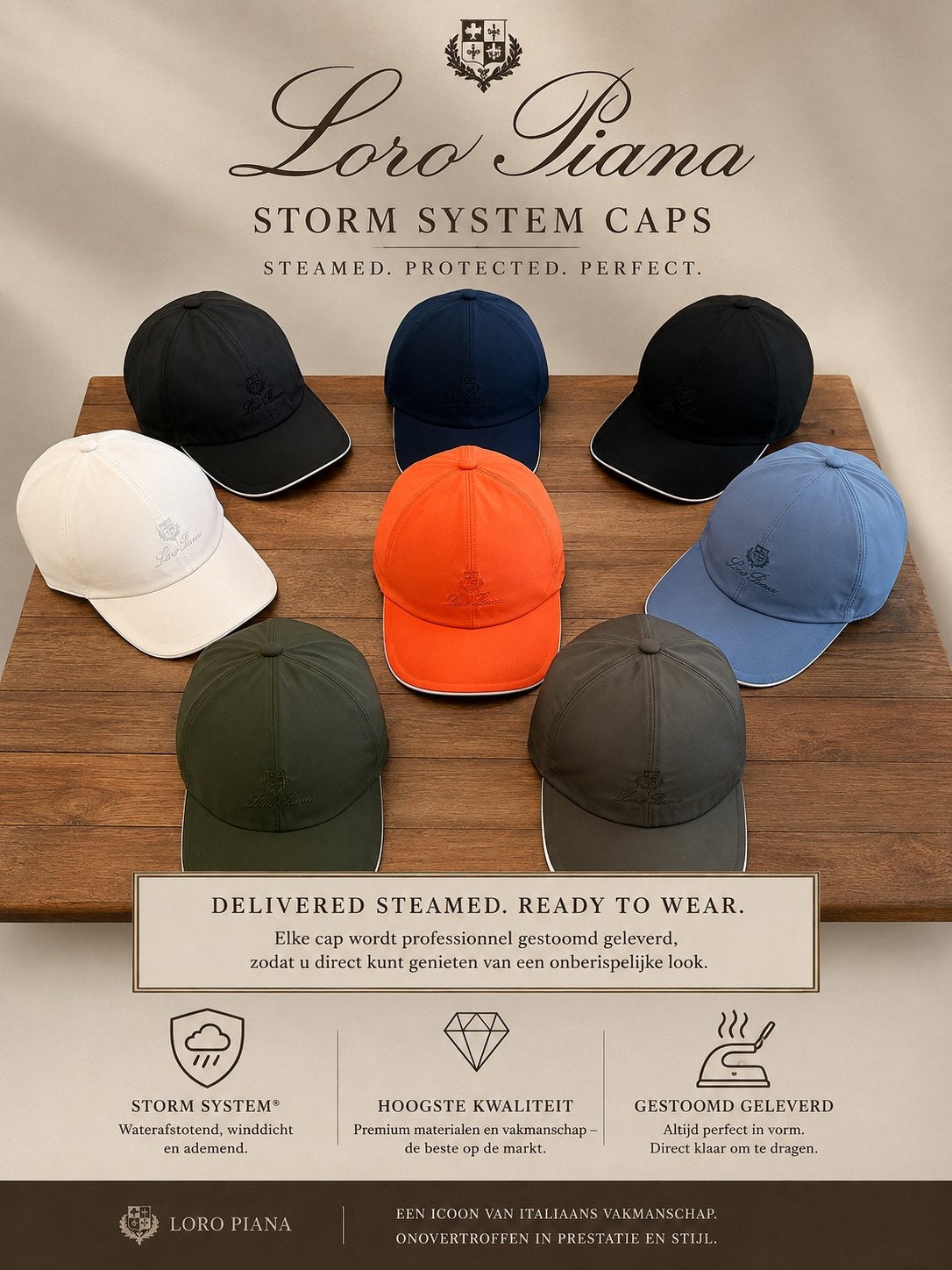 Loro Piana Strom System Baseball Cap, Kleding | Heren, Nieuw, Pet, Loro Piana, One size fits all