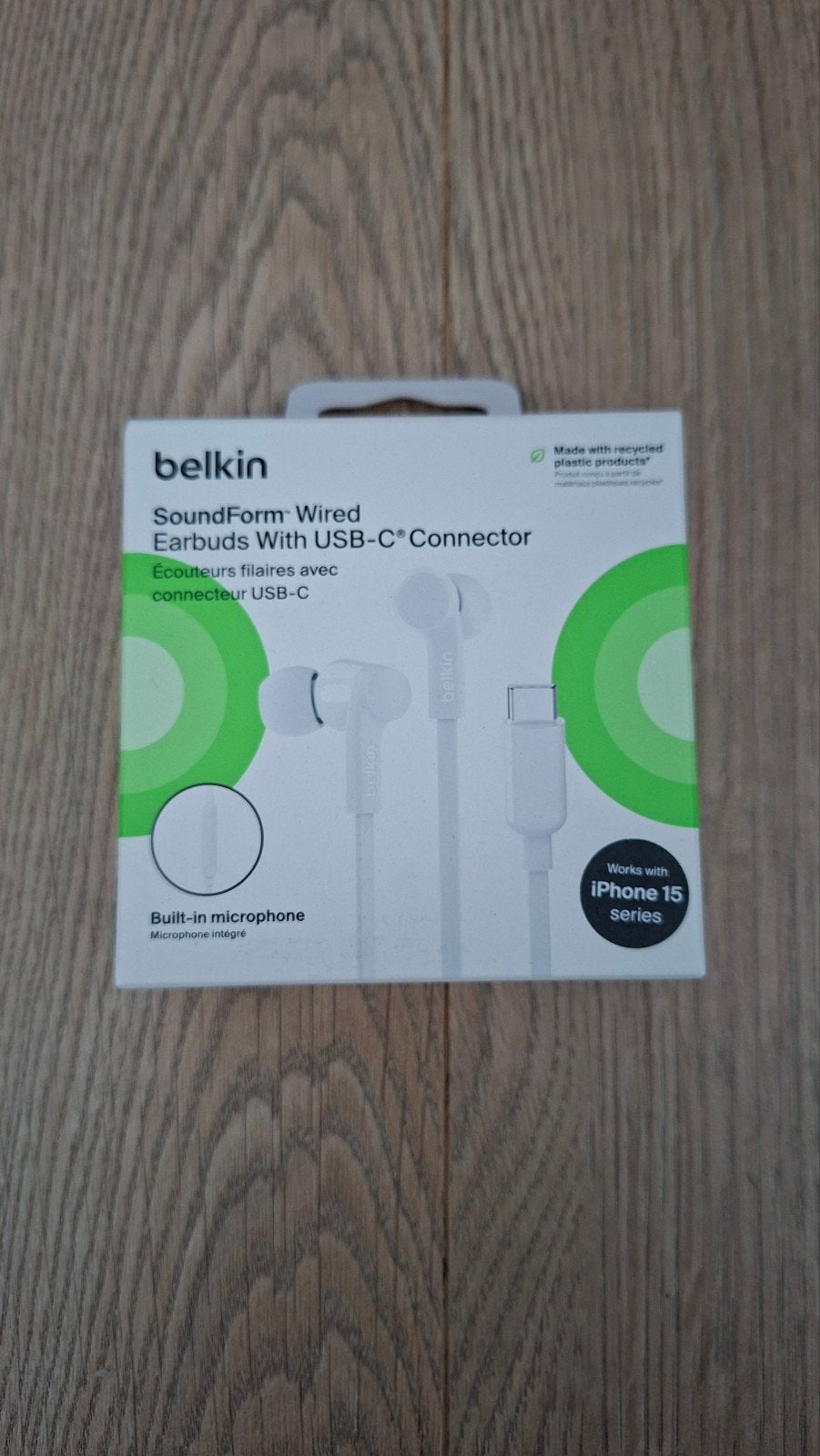 Belkin oortjes USB-C (nieuw), Overige merken, Nieuw, Ophalen of Verzenden, In oorschelp (earbud)