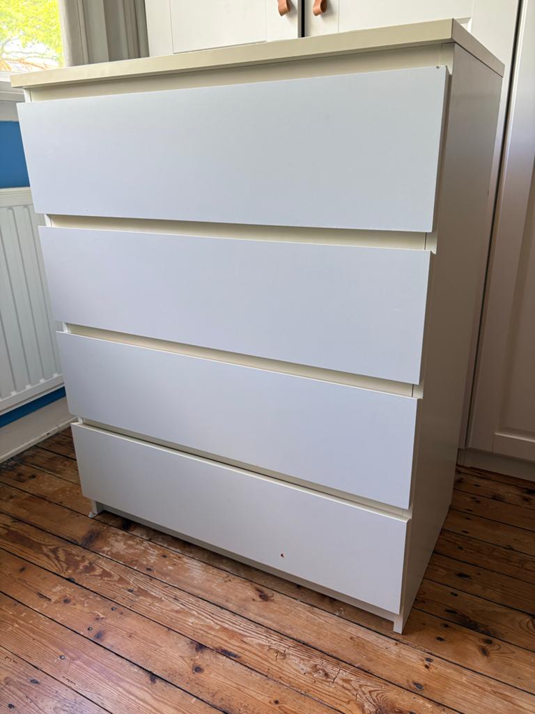 2x IKEA Malm ladekast, Huis en Inrichting, Ophalen, Gebruikt, 100 tot 150 cm, 50 tot 100 cm