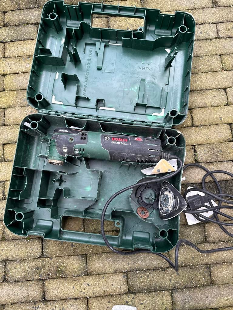 Bosch PMF 250 CES Multitool met koffer, Ophalen of Verzenden, Gebruikt