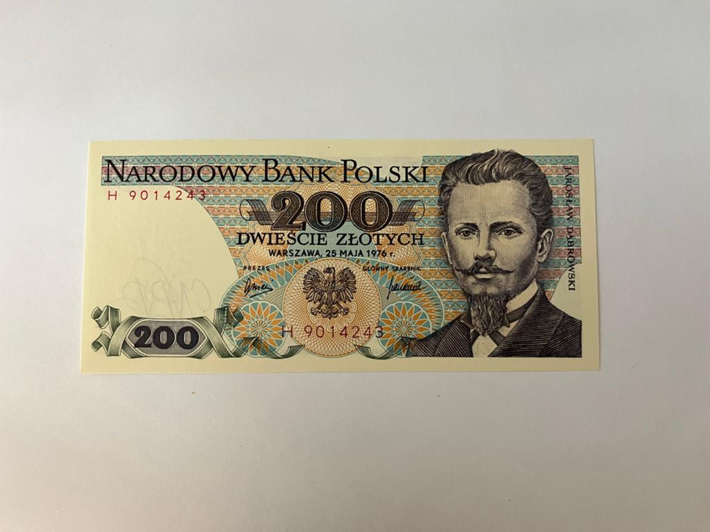 200 Zloty biljet Polen 1976 - Jarosław Dąbrowski, Ophalen of Verzenden, Polen, Los biljet