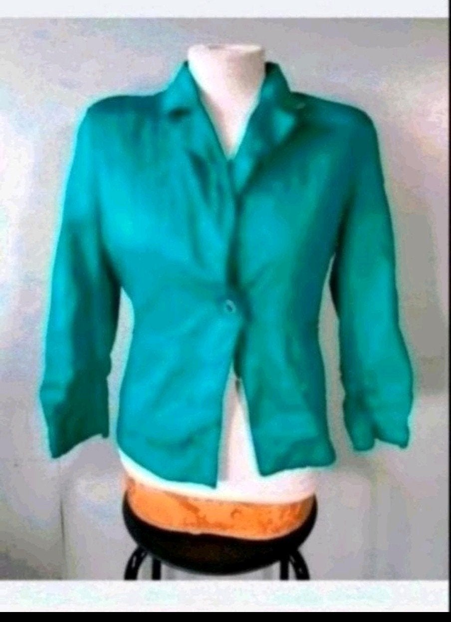 Groen blazer, Maat 38/40 (M), Ophalen of Verzenden, Zo goed als nieuw, Jasje