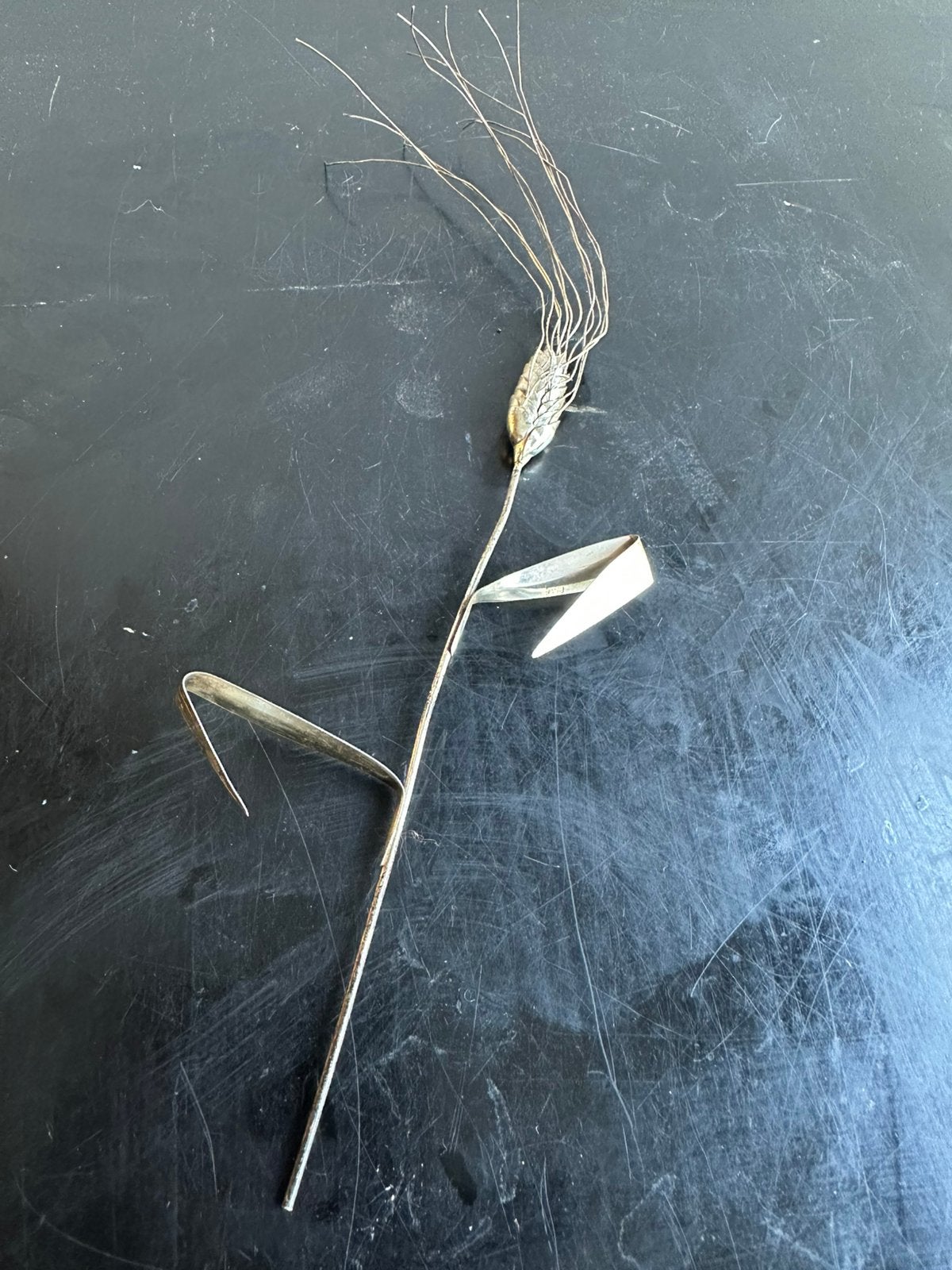 Zilver korenaar korenhalm 26 cm, Antiek en Kunst, Ophalen of Verzenden, Zilver
