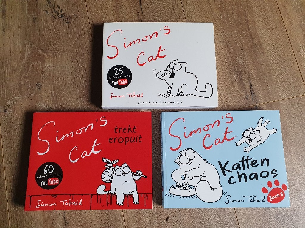Simon's Cat – 3 stripboeken, Eén stripboek, Ophalen of Verzenden, Zo goed als nieuw