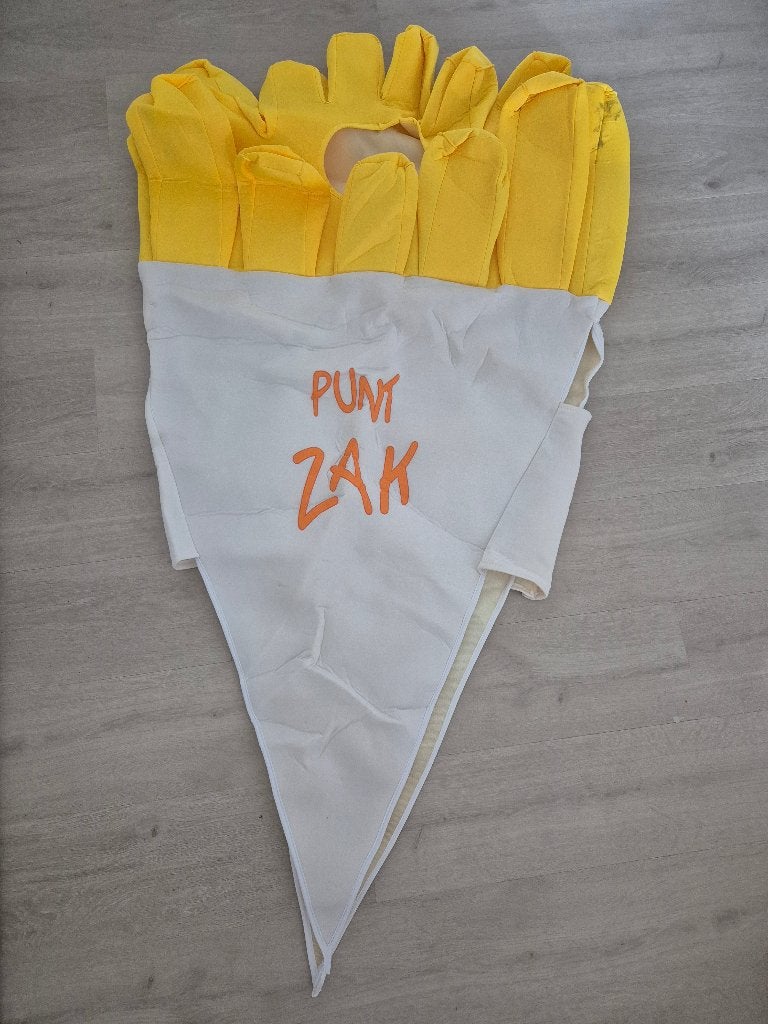 Puntzak Friet Kostuum - Foam pak voor volwassenen, 2x, Ophalen, Kostuum of Pak, Overige kleuren, Maat 42/44 (L)