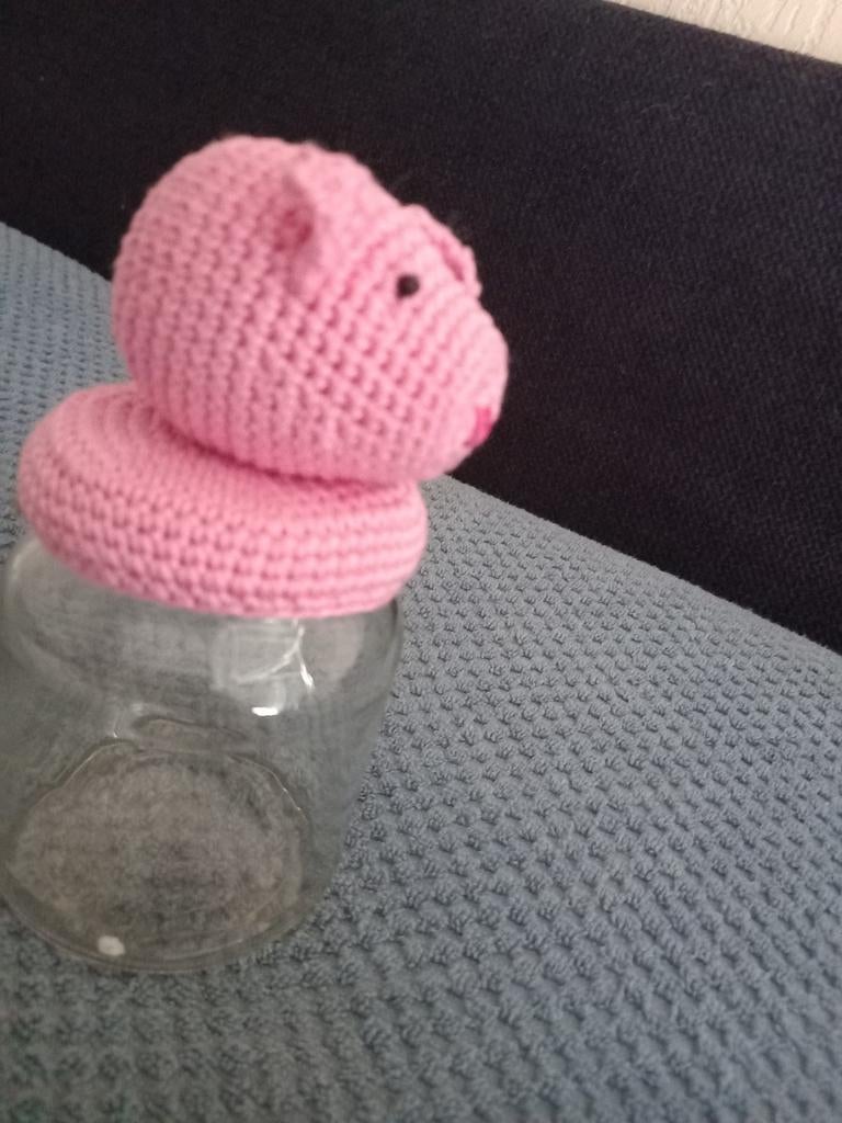 Potje met gehaakt varkentje €2,50, Ophalen of Verzenden, Nieuw