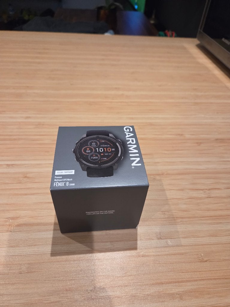Garmin Fenix 8S Solar Sapphire Smartwatch, Stappen, Zwart, Garmin, Nieuw