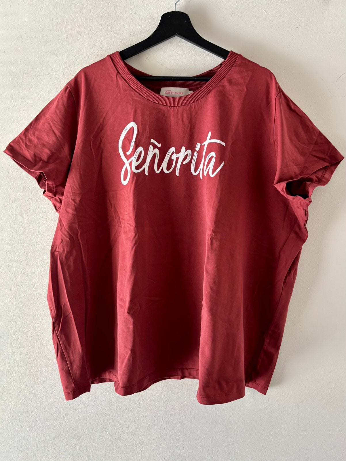 Roodbruin T-shirt 54, Great looks, Gedragen, Rood, Shirt of Top