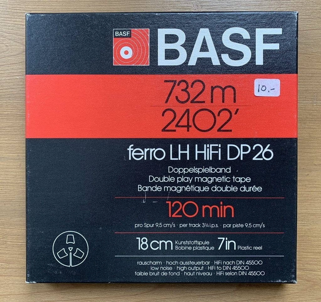 Bandrecorderband BASF  Ferro HiFi DP 26 (2 stuks samen), Ophalen of Verzenden, Bandrecorder