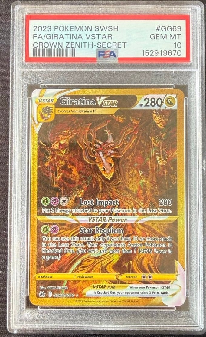 Giratina VSTAR GG69 PSA 10 - Crown Zenith Secret Rare, Ophalen of Verzenden, Nieuw, Losse kaart