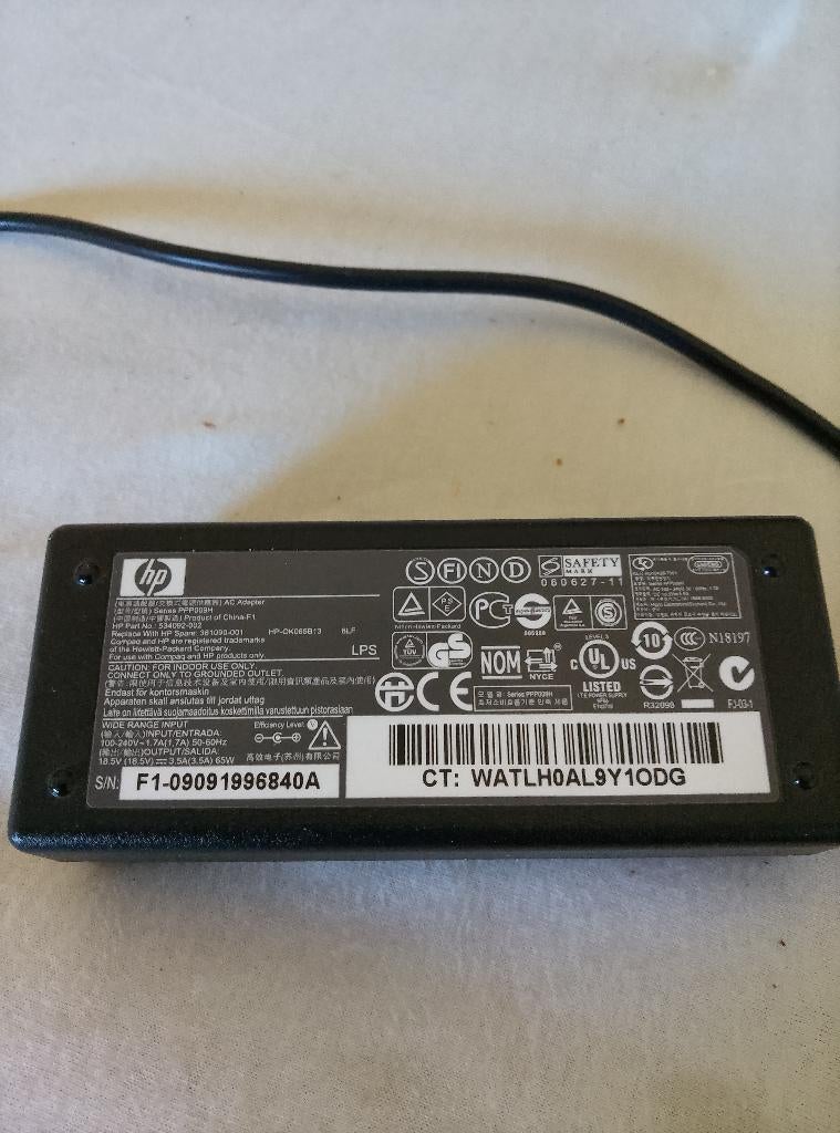 HP Laptop Adapter 65W, Ophalen of Verzenden, Zo goed als nieuw, HP