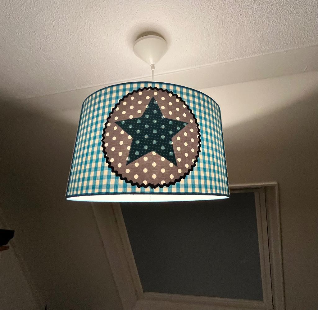 Juul Design kinderlamp “Star in circle blue”, Ophalen, Zo goed als nieuw, Lamp