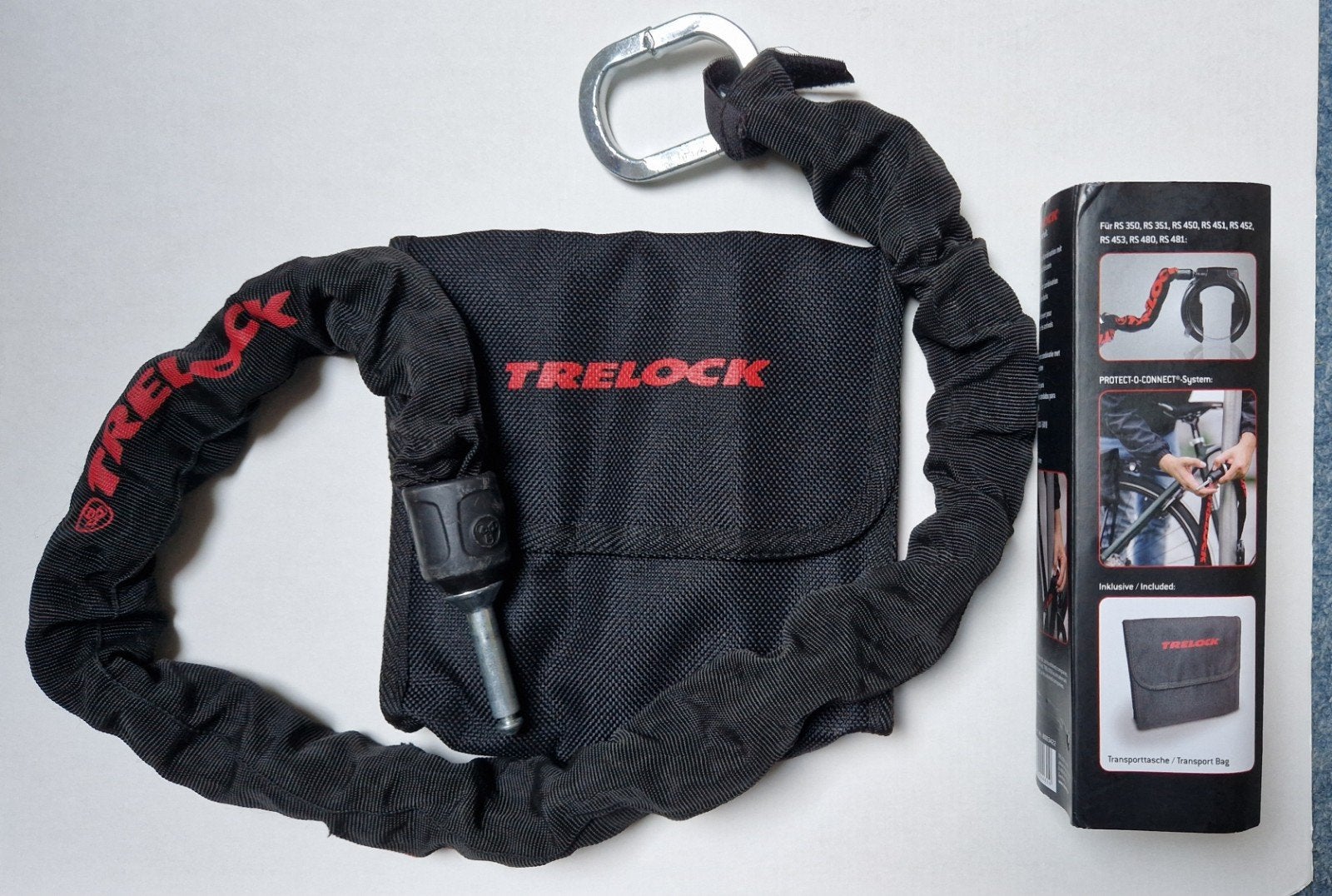 Trelock Kettingslot met Transporttas - Zo goed als nieuw, Fietsen en Brommers, Ophalen of Verzenden, Zo goed als nieuw, Kettingslot