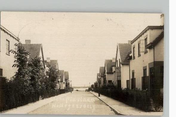 Hillegersberg FOTOKAART Bergscheplaslaan st 1928, Ophalen of Verzenden, 1920 tot 1940, Gelopen, Zuid-Holland