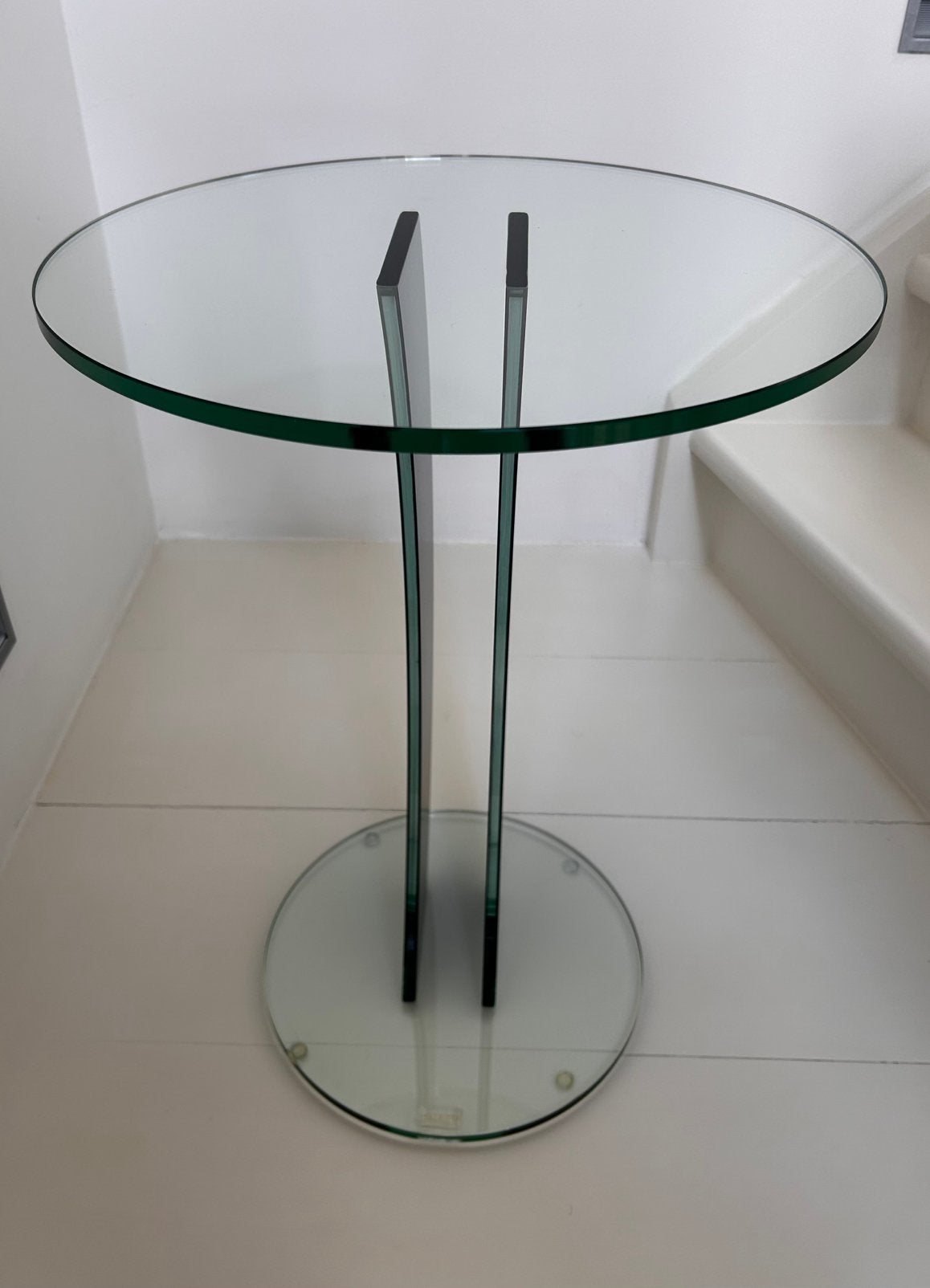 Glazen bijzettafel van Helderr, Minder dan 55 cm, Rond, Ophalen, 45 tot 60 cm