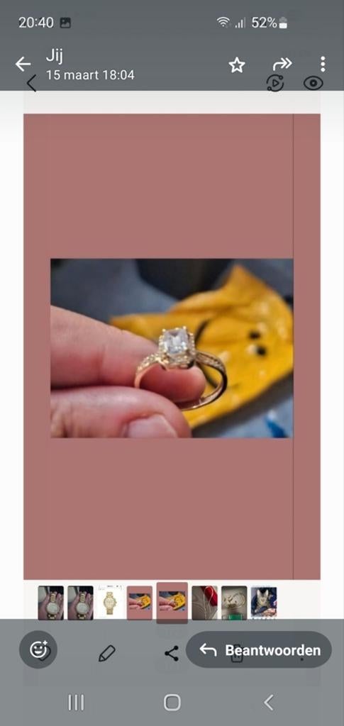 Prachtige gouden ring met edelsteen, Ophalen of Verzenden, Zo goed als nieuw, 17 tot 18, Dame of Heer