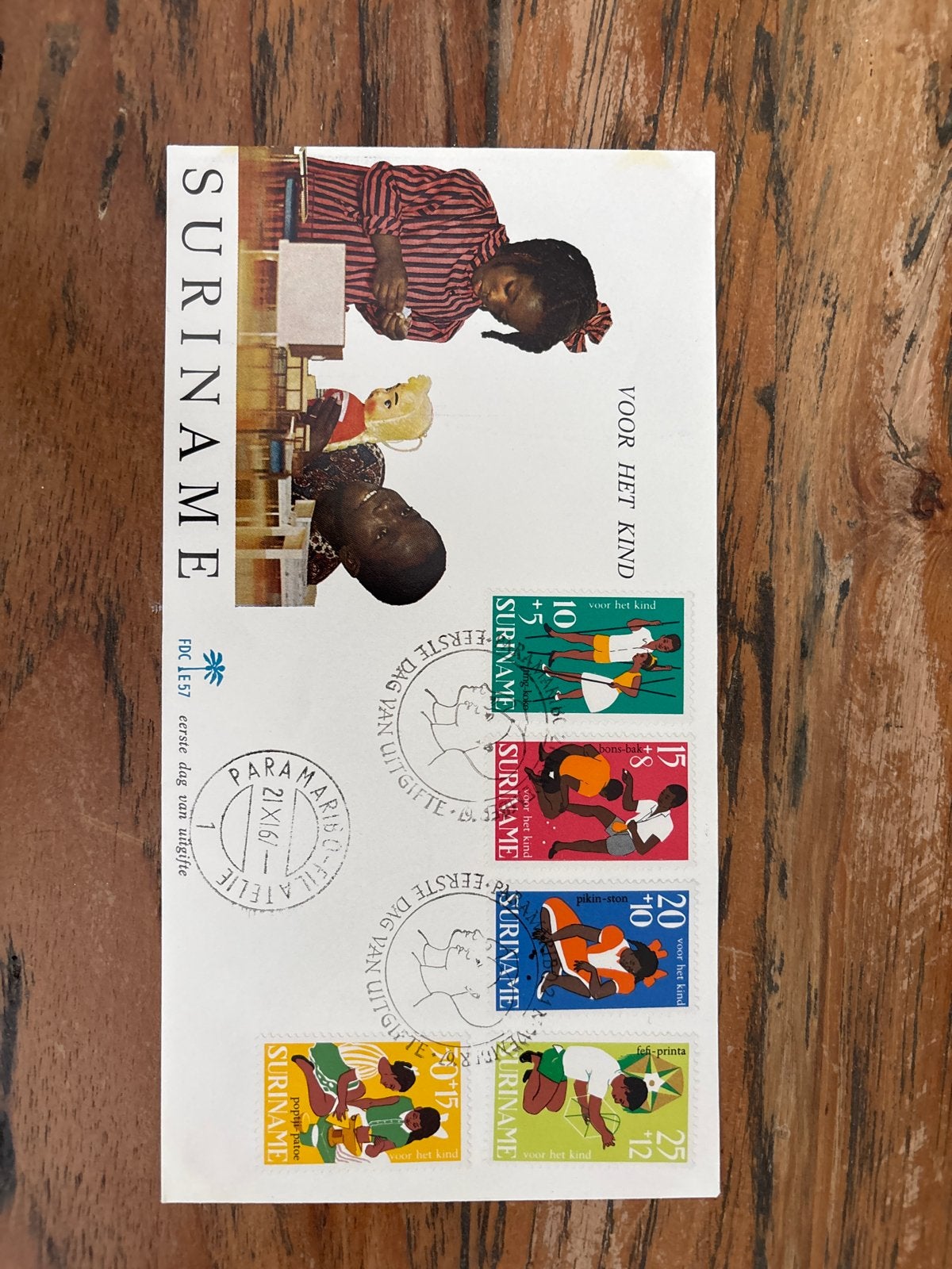 Suriname Eerste Dag Uitgifte 1967 - Voor Het Kind, Ophalen of Verzenden, Gestempeld