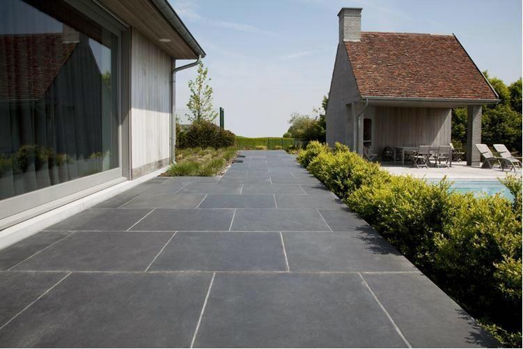 leisteen terrastegels Mustang Black Slate 100x100x3 cm, Ophalen of Verzenden, Nieuw, Natuursteen, Terrastegels