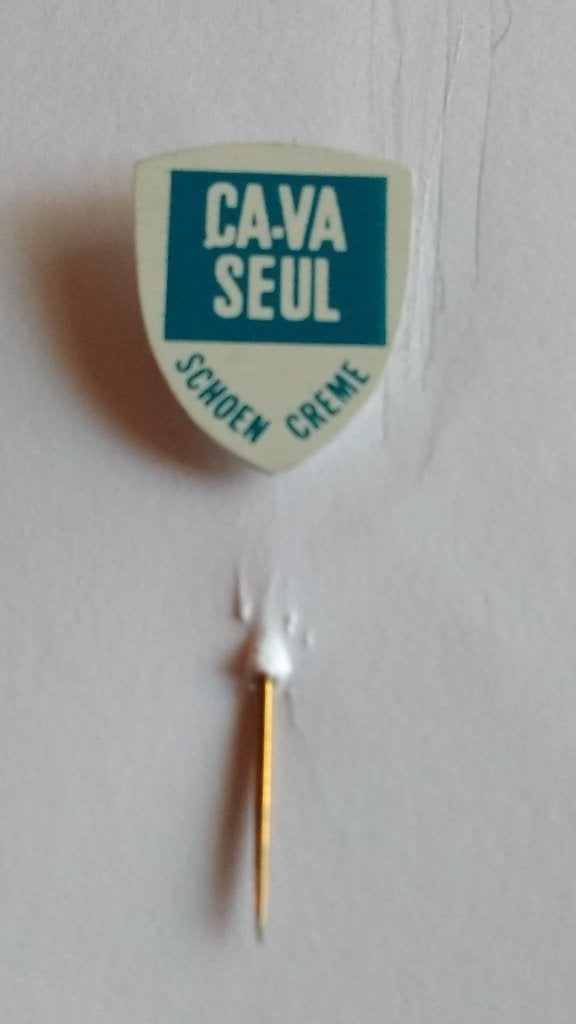 Speldje Ca-Va-Seul schoencrème, Ophalen of Verzenden, Zo goed als nieuw, Merk, Speldje of Pin
