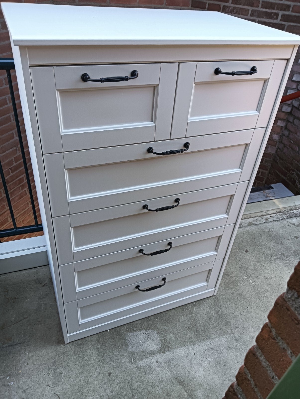 IKEA Songesand ladekast met 6 lades - Wit, Ophalen, Gebruikt, 100 tot 150 cm, 50 tot 100 cm