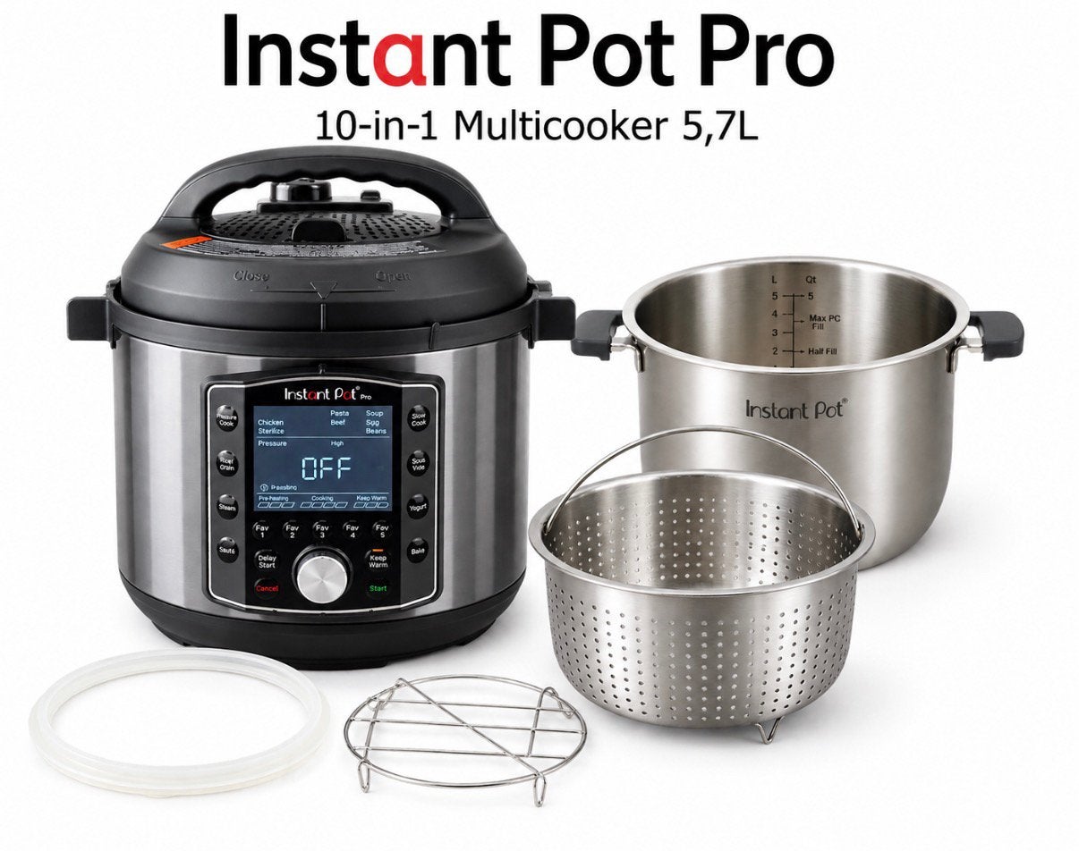 COMPLETE & WEINIG GEBRUIKTE INSTANT POT PRO 5,7L ️, Ophalen of Verzenden, Zo goed als nieuw