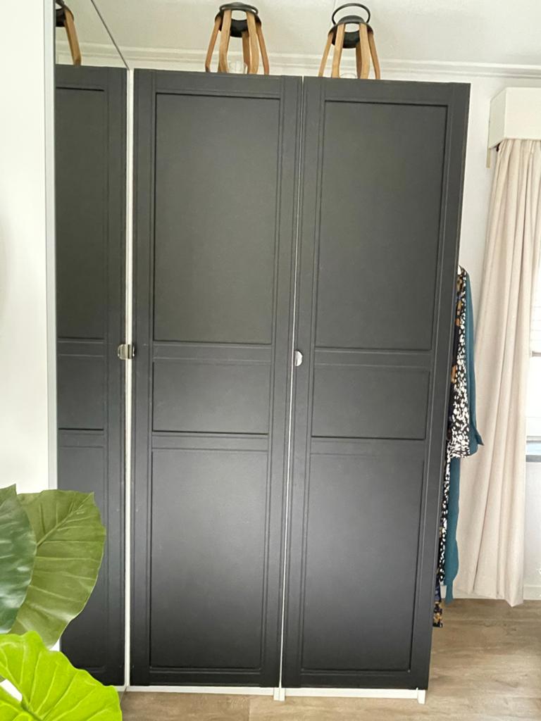 2 NIEUWE IKEA Pax kastdeuren zwart, Huis en Inrichting, Ophalen, Overige materialen, 200 cm of meer, Nieuw