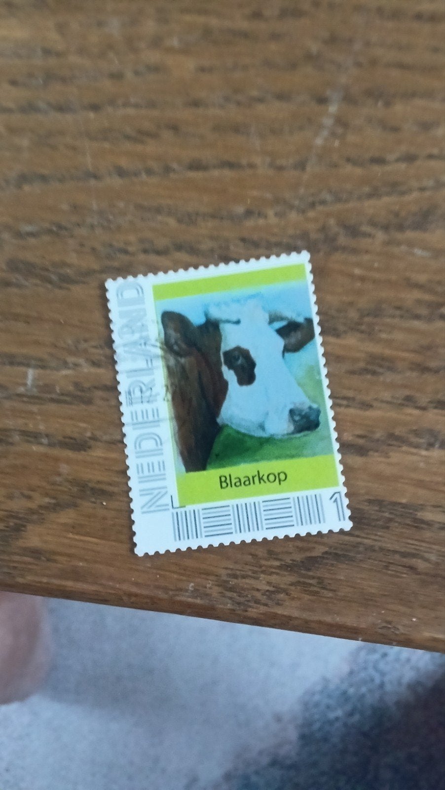 Gestempelde Persoonlijke Postzegel Nederland - Blaarkop Koe, Postzegels en Munten, Postzegels | Nederland, Ophalen of Verzenden