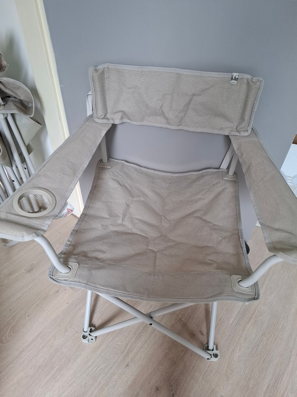 1 beige campingstoel regisseurstoel decathlon, Ophalen, Campingstoel