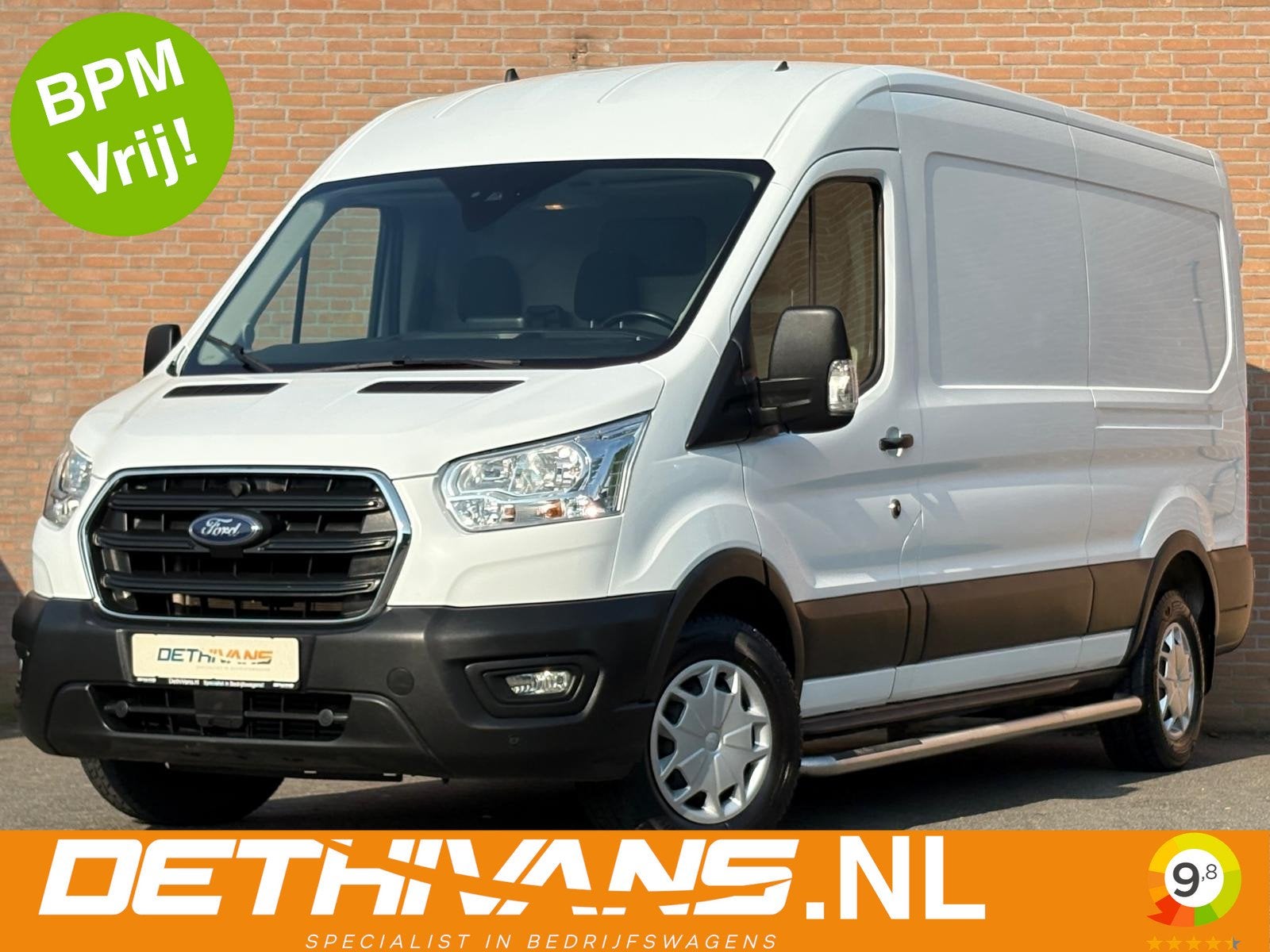 Ford Transit 2.0TDCI 130PK L3H2 Cruisecontrol / Camera / Tre, Voorwielaandrijving, 4 cilinders, Met garantie (alle), Wit