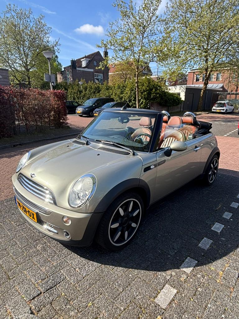 Mini 1.6 16V Cooper Cabrio 2008 Grijs, Auto's, Mini, Voorwielaandrijving, 4 cilinders, Cabriolet, 4 stoelen