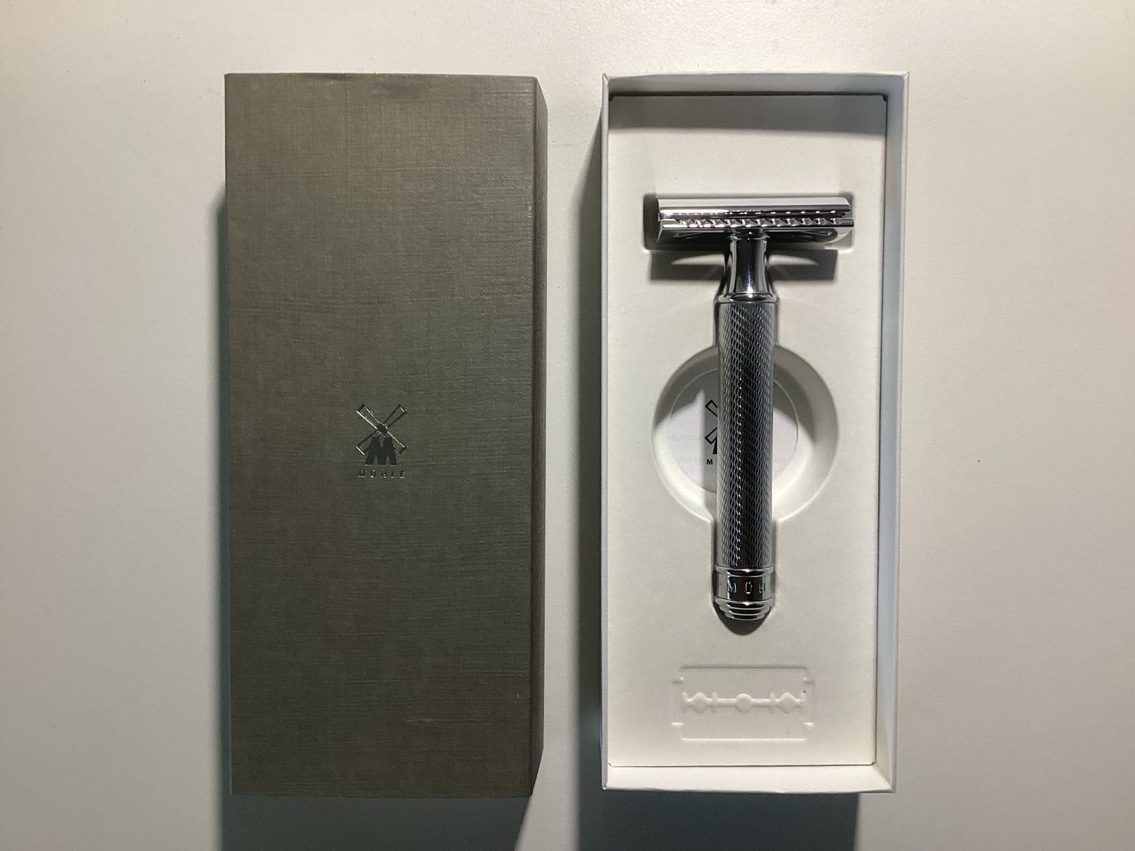 Mühle R89 Klassieke safety razor, Ophalen of Verzenden, Zo goed als nieuw, Overige typen