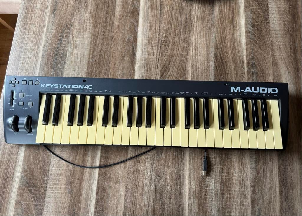 M-Audio Keystation 49 MIDI-keyboard, Ophalen of Verzenden, Zo goed als nieuw, Aanslaggevoelig, 49 toetsen