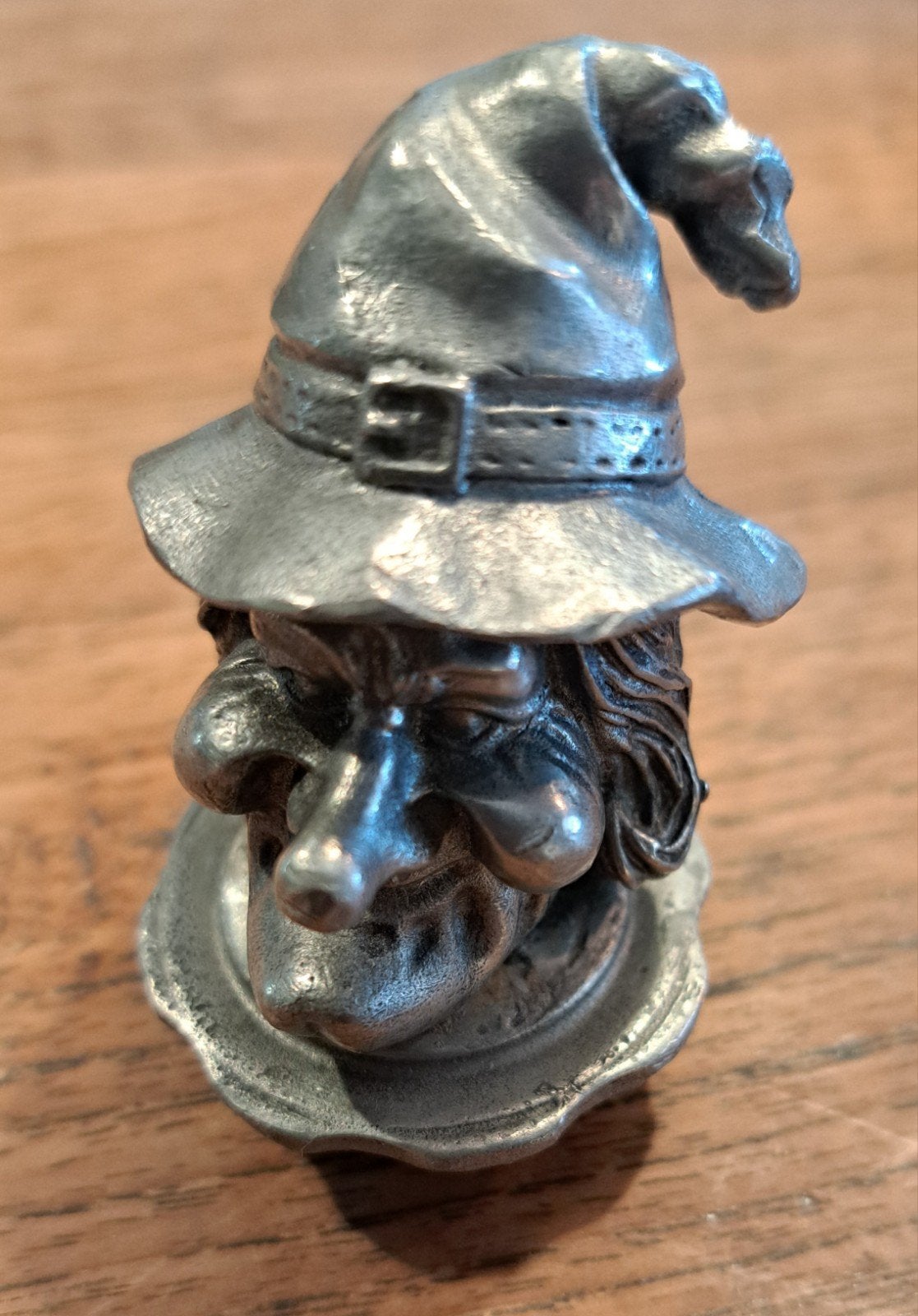 Tinnen heksenbeeldje - Fantasy decoratie, Verzamelen, Beelden en Beeldjes, Ophalen of Verzenden, Gebruikt, Fantasy