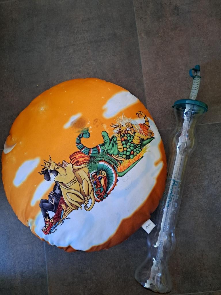 SET Phantasialand Groot kussen+kunstof lang fles met rietje, Verzamelen, Disney, Ophalen of Verzenden, Beeldje of Figuurtje