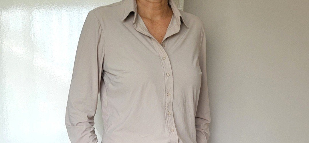 Studio Anneloes Poppy blouse M Beige Zand Travelstof, Maat 38/40 (M), Studio Anneloes, Verzenden, Beige