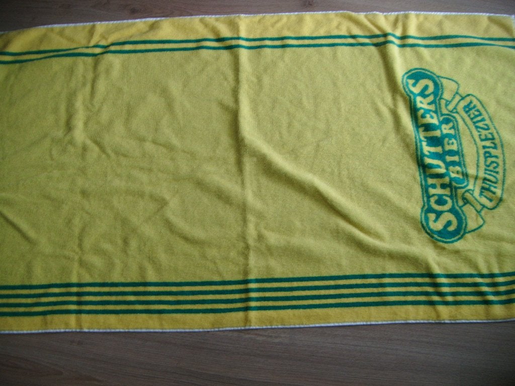 Badlaken schutters bier, Huis en Inrichting, Woonaccessoires | Overige, Groen, Overige stijlen, Ophalen of Verzenden, Zo goed als nieuw