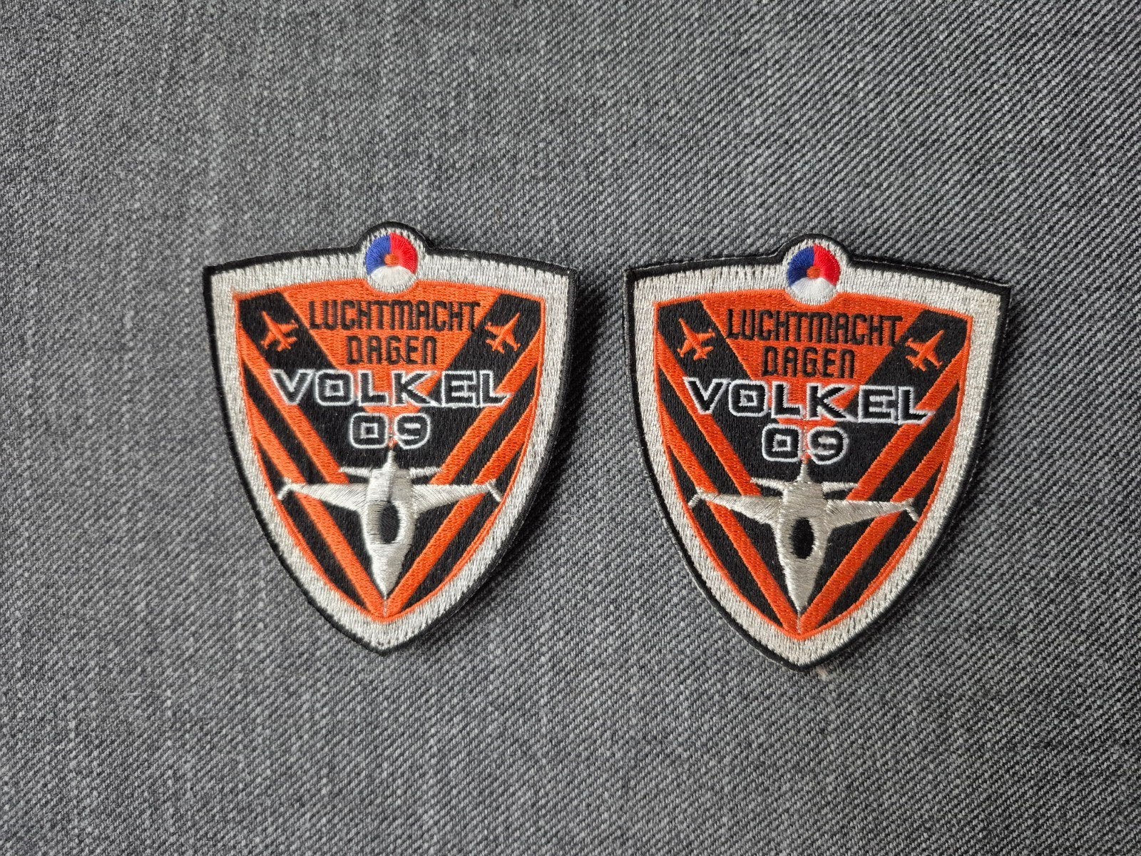 2x Luchtmachtdagen Volkel 2009 Patches, Verzamelen, Ophalen of Verzenden, Luchtmacht, Nederland, Embleem of Badge